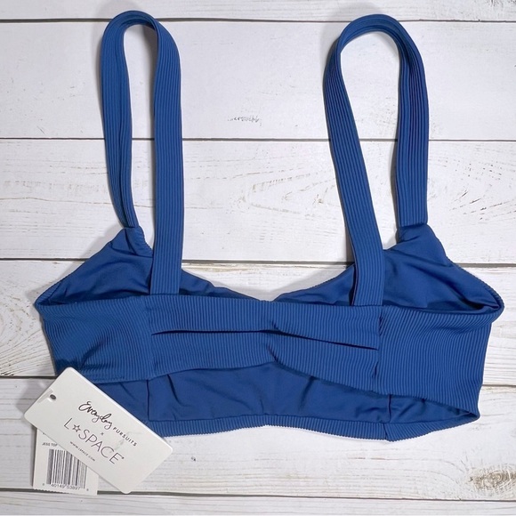 L*Space | Eco Chic Jess Bikini Top In Indigo Blue | S - Picture 10 of 11